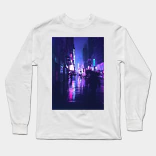 Cyberpunk street neon Long Sleeve T-Shirt